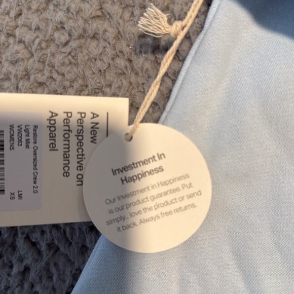 VUORI Restore Oversized Crew 2.0Vans Crewneck Sweater with Ribbed Cuffs size XS - Picture 6 of 6